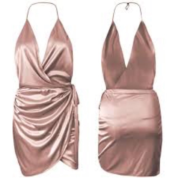 Black Oh Polly Wrap Dress - Picture 1 of 2